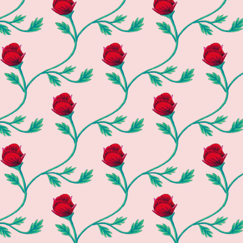 2025 Rose Gouache Diagonal
